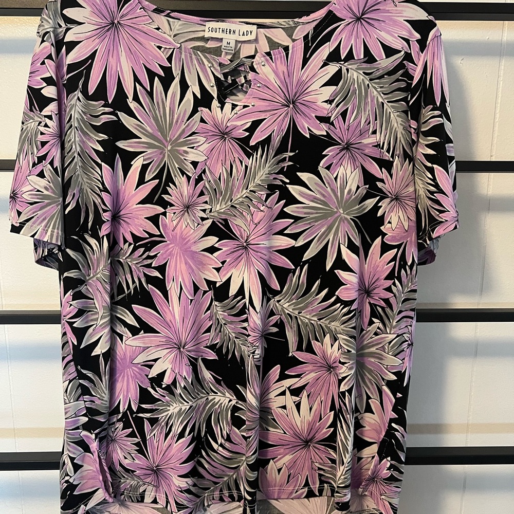 Colorful Vibrant Vintage SOUTHERN LADY, Women's M, Short Sleeve, H2